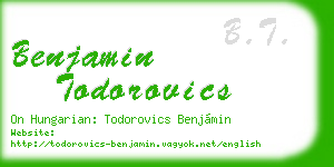 benjamin todorovics business card